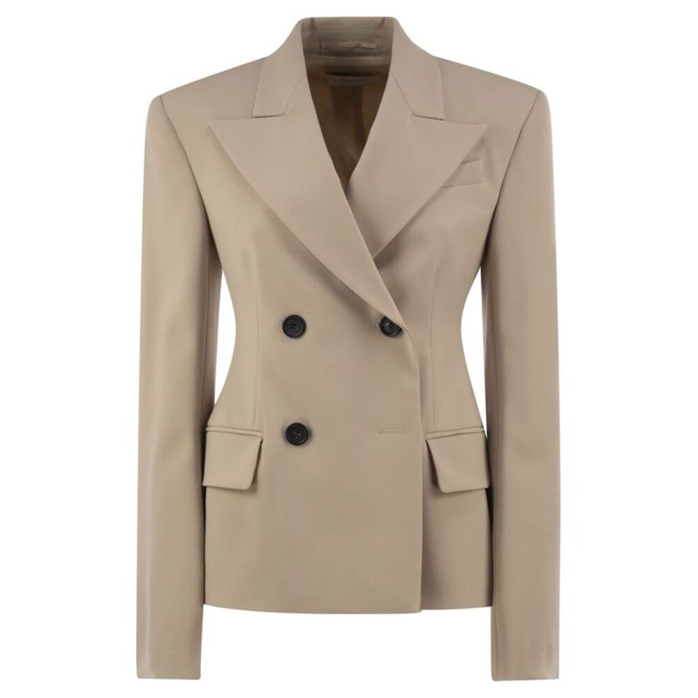 Sportmax Women Spxfresia - Tailored Double-Breasted Stretch Wool Blazer